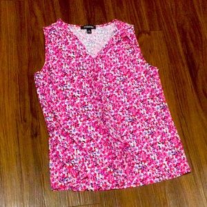 ROZ&ALI xs sleeveless pink floral top, never been worn